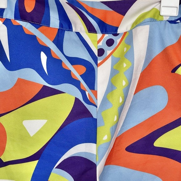 Womens Shorts Small Festival Hippie Woodstock Retro High Waist 70s Brady Bunch - Picture 4 of 12